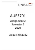 AUE3701 Assignment 2 Semester 2 2020 Complete