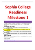 Sophia College Readiness Milestone 1|already passed.
