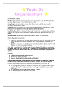 grade 9 notes on organisation