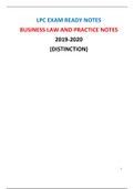LPC Business Law and Practice Notes- Distinction