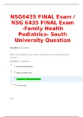 NSG6435 FINAL Exam / NSG 6435 FINAL Exam Family Health Pediatrics South University Question 
