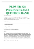NR 328 Peds Exam 3 Question Bank / NR328 Peds Exam 3 Question Bank (Latest 2020): Pediatric Nursing: Chamberlain College of Nursing