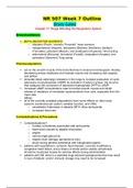 Chamberlain College of Nursing : NR 507 Week 7 Outline_Notes_ Study Guide / NR507 Week 7 Outline_Notes_ Study Guide  (NEW, 2020)(Verified , download to score A)