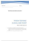 NR 341 Patient Centered Clinical Care Packet: Plan 2.
