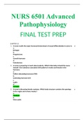 NURS6501 / NURS 6501 Advanced Pathophysiology FINAL TEST PREP .OVER 1000 QUESTIONS WITH ANSWERS. ALL CORRECT