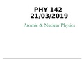 ATOMIC AND NUCLEAR PHYSCIS