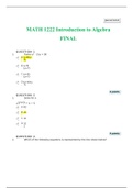 MATH 1222 Introduction to Algebra-Module FINAL Assessment 2020&sol;2021