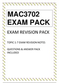 MAC3702 Topic 1-7 Exam Pack (must have)