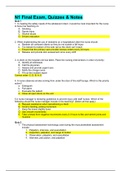 NURSING NU231/NUR2 N1 Final Exam Study Guide| NURSING NU231/NUR2; N1 Final Exam, Quizzes & Notes.