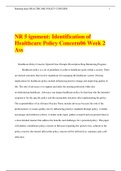 NR 506 Week 2 Assignment Identification of Healthcare Policy Concern Questions With Ansers 20202021