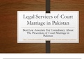 Legal Procedure of Court Marriage in Pakistan - Get Services Legally By Expert