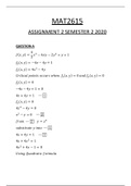 MAT2615 Assignment 2 Semester 2 2020