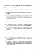 Colección de Preguntas Verdadero / Falso para el Examen de Microbiología Marina (UCV Ciencias del Mar)