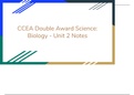 CCEA Double Award Science_ Biology - Unit 2 Notes
