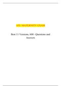 ATI Maternity Practice Exam Exam,(11 Latest Versions)