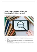  The Literature Review and Searching for Evidence|NR 439 Week 3 Graded Discussion