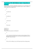 Psychology PSY 300 Midterm Exam 1 Questions & Answers Graded A