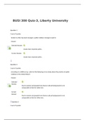 BUSI 300  QUIZ - 3 EXAM (7 VERSIONS), Correct Question Answers, BUSI 300:BUSINESS COMMUNICATIONS,LIBERTY UNIVERSITY, (100% Verified Answers)