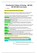 NR 509 Mid-Term Exam study guide/ [Best so far]