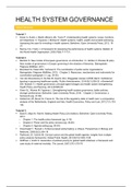 Summary Health Systems Governance HPI4009