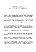 NURS6640 Week 2 Discussion: Beck Depression Inventory (BDI) II Revision: Walden University