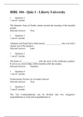 BIBL 104 QUIZ-1 &lpar;3 VERSIONS&rpar;&comma;BIBL&colon;SURVEY OF OLD AND NEW TESTAMENT&comma;LIBERTY UNIVERSITY&comma;&lpar;100&percnt; VERIFIED ANSWERS&rpar;