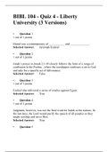 BIBL 104 QUIZ-4 &lpar;3 VERSIONS&rpar;&comma;BIBL&colon;SURVEY OF OLD AND NEW TESTAMENT&comma;LIBERTY UNIVERSITY&comma;&lpar;100&percnt; VERIFIED ANSWERS&rpar;