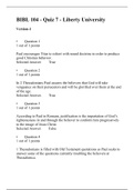 BIBL 104 QUIZ-7 &lpar;3 VERSIONS&rpar;&comma;BIBL&colon;SURVEY OF OLD AND NEW TESTAMENT&comma;LIBERTY UNIVERSITY&comma;&lpar;100&percnt; VERIFIED ANSWERS&rpar;