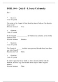 BIBL 104 QUIZ-5 &lpar;3 VERSIONS&rpar;&comma;BIBL&colon;SURVEY OF OLD AND NEW TESTAMENT&comma;LIBERTY UNIVERSITY&comma;&lpar;100&percnt; VERIFIED ANSWERS&rpar;