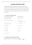  Accuplacer Math Study Guide (Latest Update).