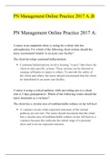 PN Management Online Practice 2017 A , PN Management Online Practice 2017 B (Complete Solution Guides, Secure bettergrades with more versions)