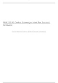 BIO 220 RS Online Scavenger Hunt For Success Resource