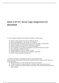 Evidence Based Practice|NR 449 Week 3 ATI #1 Nurse Logic Assignment for BEGINNER