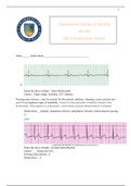 EKG Interpretation packet, NR 340 Critical Care Nursing, Chamberlain College of Nursing