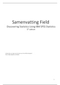 Samenvatting Field (5th edition) bij blok statistiek