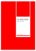 "Ek Was Hier" summaries in English