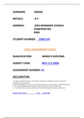 Grade R Diploma RFLS 111 ASSIGNMENT  1
