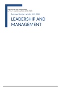Summary literature articles Leadership and Management (Pre-Master course)