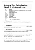 NURS 6512 Midterm Exam Review Week 1-Week 6- Walden University