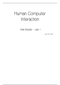 HCI Samenvatting Reader&comma; Jaar 1