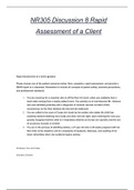 NR305 Discussion 8 Rapid Assessment of a Client - Comprehensive