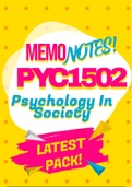 PYC1502 Latest Memo Old till 2020 and Assignments 2020