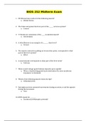 Chamberlain College of Nursing : BIOS 252 Midterm Exam / BIOS252 Midterm Exam (NEW, 2020) : Anatomy and Physiology II(Verified answers, Download to score A) 