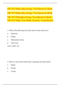 NR 283 Pathophysiology Test Question Bank-Answer, Final Exam Concept Review, FINAL EXAM STUDY GUIDE, Exam 1, Exam 2, Exam 3 Concept Review and Study Guide (Multiple versions) NR 283 Pathophysiology Chamberlain College of Nursing, Suitable for Preparation