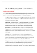 NR 283 Patho Exam 1 Study Guide (Version 3), NR 283 Pathophysiology Chamberlain College of Nursing