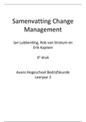 Samenvatting Change Management H1 t/m 10 Lubberding 