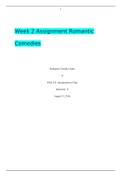 ENG 225 Week 2 Assignment Romantic Comedies