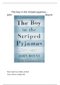 The boy in the striped pyjama - book report 
