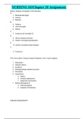 NURSING 101Chapter 20 Assignment Well Elaborated Easy To Understand All Questions Correctly Matched. Latest (2020).