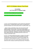 ACCT 212 Midterm & Final Exam,100% CORRECT
